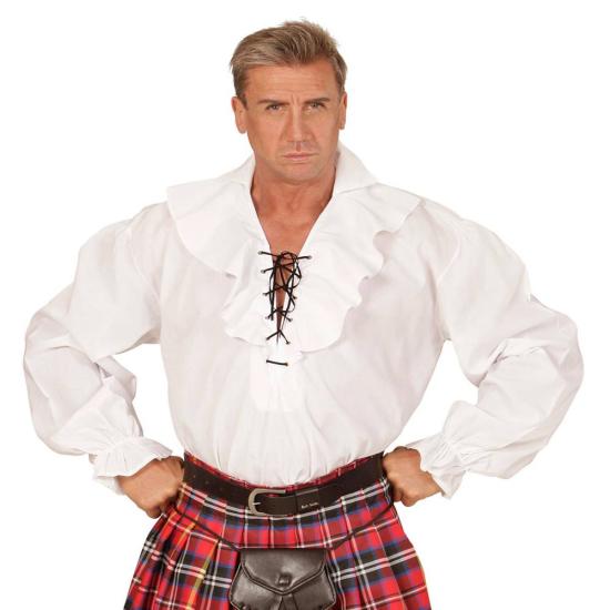Camisa Pirata/Renacentista blanca de hombre