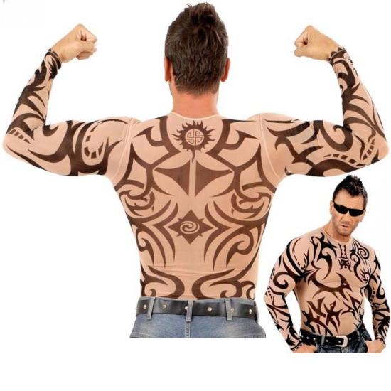 Camiseta Tatuajes Tribal para Hombre - Efecto Realista