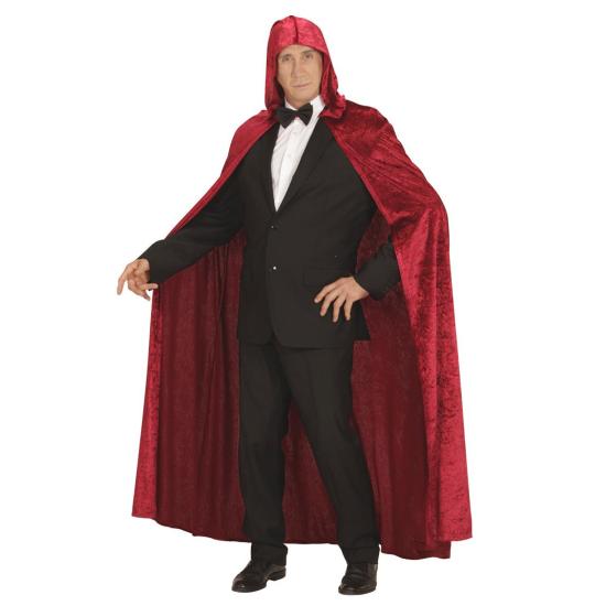 Capa capucha burdeos terciopelo 150 cm Unisex