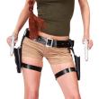 Cartuchera Doble con Pistola Lara Croft