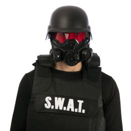 Casco con Máscara Antidisturbios para Disfraz SWAT