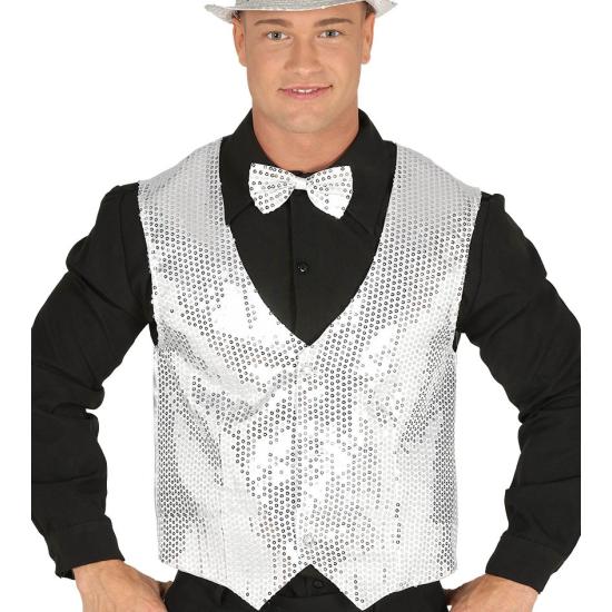 Chaleco de Lentejuelas Plateado o Dorado adulto