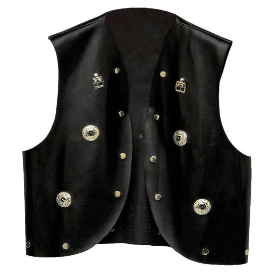 Chaleco Negro con Tachuelas de Malote .
