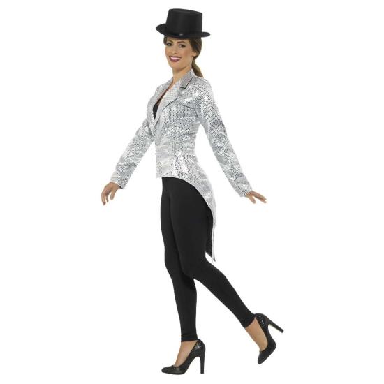 Chaqueta Lentejuelas Plateada adulta