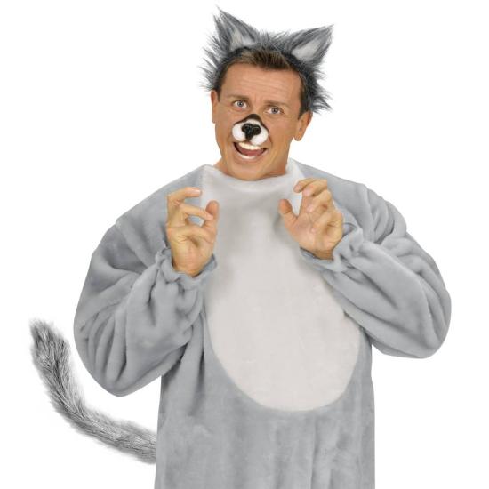 Cola de lobo peluche moldeable disfraz