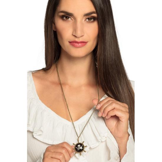 Collar Pirata Rueda con Calavera