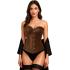 Corset Marrón de Mujer – Accesorio de Disfraz para Carnaval, Princesas y Fiestas Elegantes