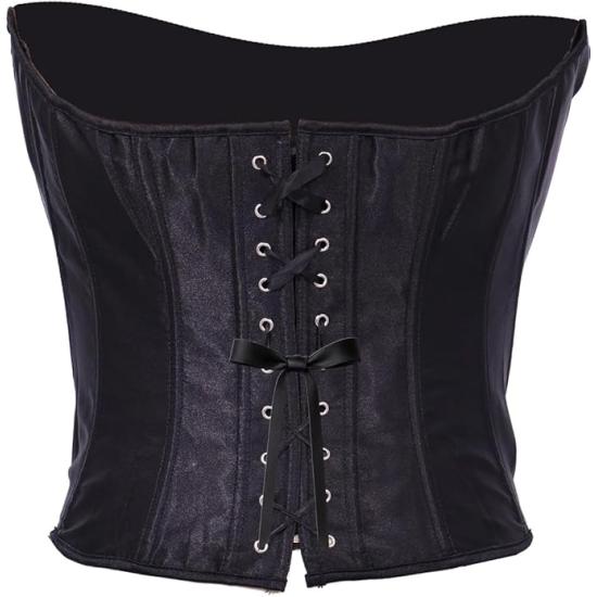 Corset Negro de Mujer – Accesorio de Disfraz para Carnaval, Princesas y Fiestas Elegantes
