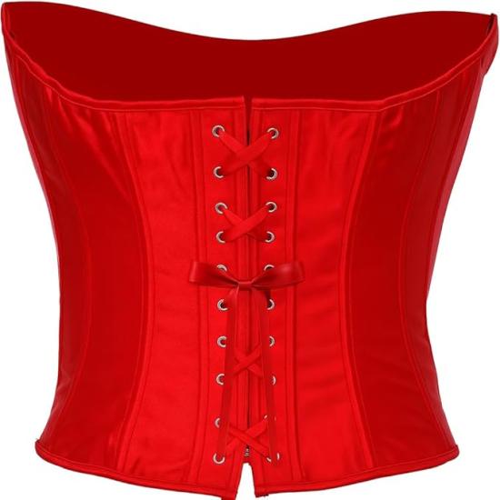 Corset Rojo de Mujer – Accesorio de Disfraz para Carnaval, Princesas y Fiestas Elegantes