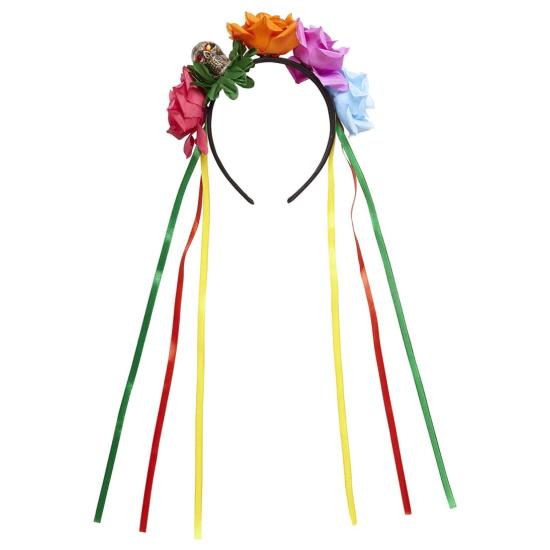 Diadema de 5 Rosas con Calavera