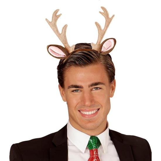 Diadema de Reno para Adultos – Orejas y Cuernos de Fieltro (Widmann)