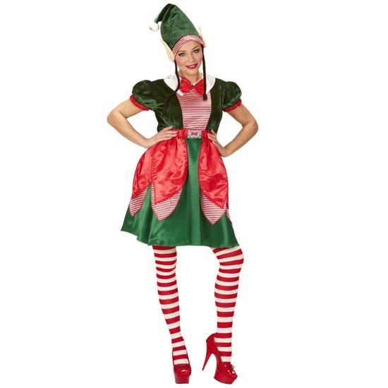 Disfraz de Elfa Ayudante de Papá Noel adulta