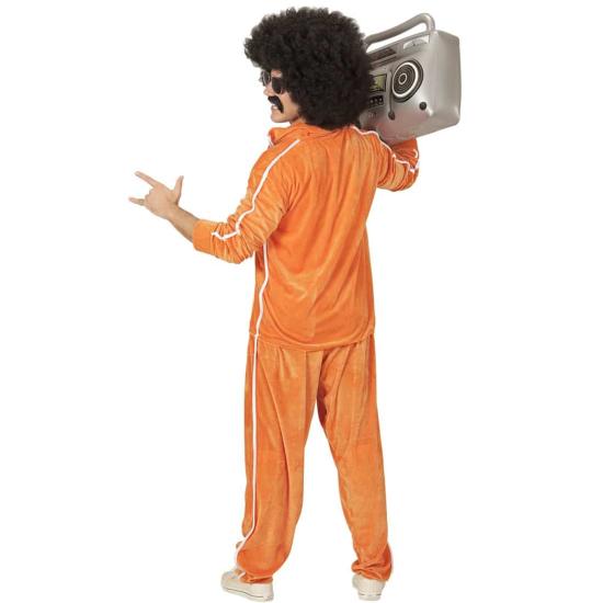 Disfraz Años 80 Chandal Terciopelo Naranja para adulto