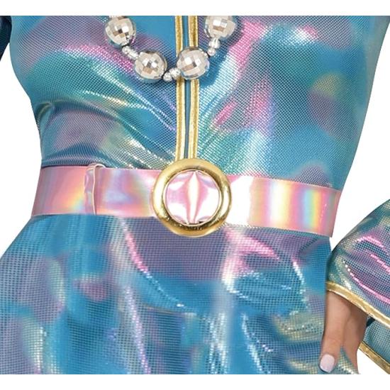 Disfraz Adulto Chica Mono Azul Disco