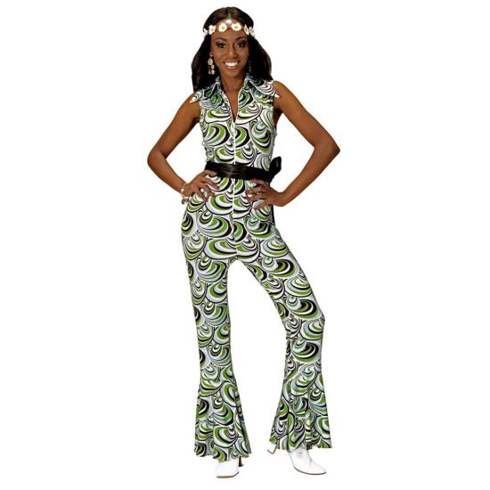 Disfraz  Mono Mujer Groovy años 70 Waves talla adulta