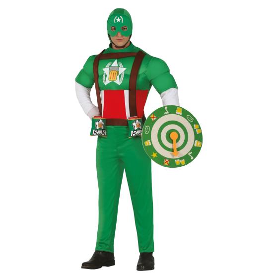 Disfraz Beer Man Verde talla Adulto