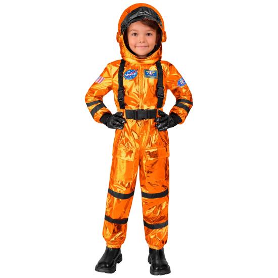 Disfraz de Astronauta Misión Espacial Naranja talla infantil unisex