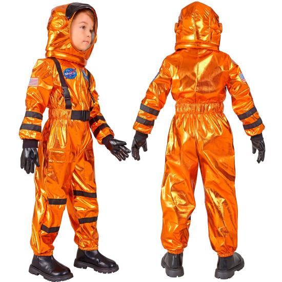 Disfraz de Astronauta Misión Espacial Naranja talla infantil unisex