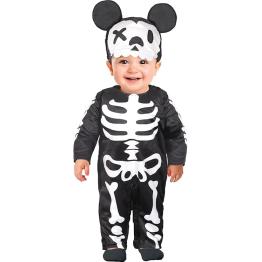 Disfraz de Bebé Mousy Mickey Esqueleto con Gorro y Mono