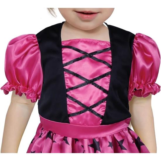 Disfraz de Brujita Estrellas Rosa para Bebé Niña