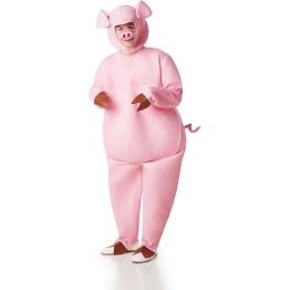🐷 Disfraz de Cerdo Gordinflón Adulto Inflable