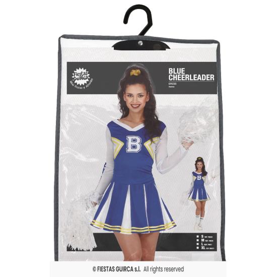Disfraz de Cheerleader Azul para adulta