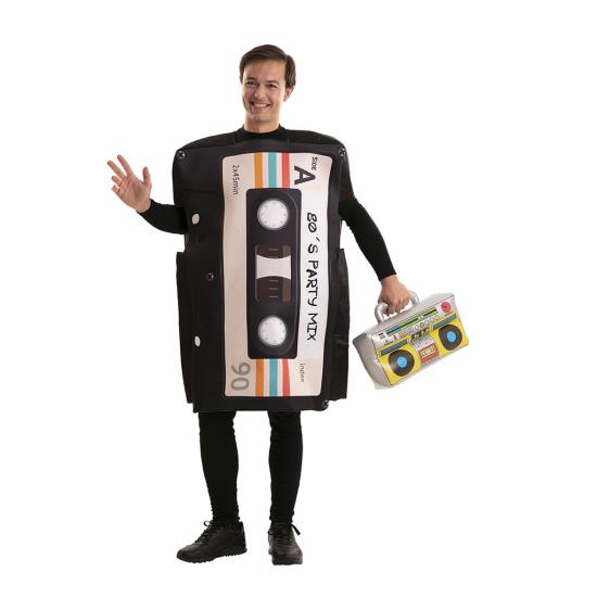 Disfraz de Casete Retro Años 80 para Adulto – Disfraz Humorístico y Original de Fiesta