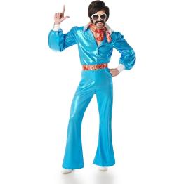 🕺 Disfraz de Disco Azul Hombre Años 70