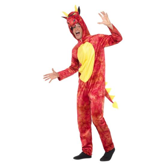 Disfraz de Dragón Rojo para adultos