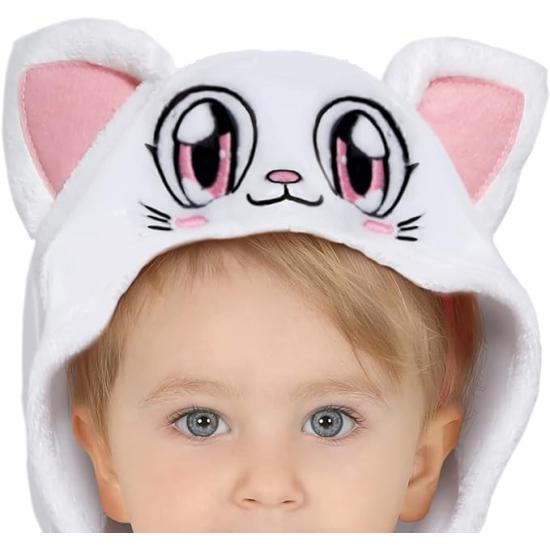 Disfraz de Gatito Rosa - Mono Rosa con Capucha Gato y Tutu para Bebé **