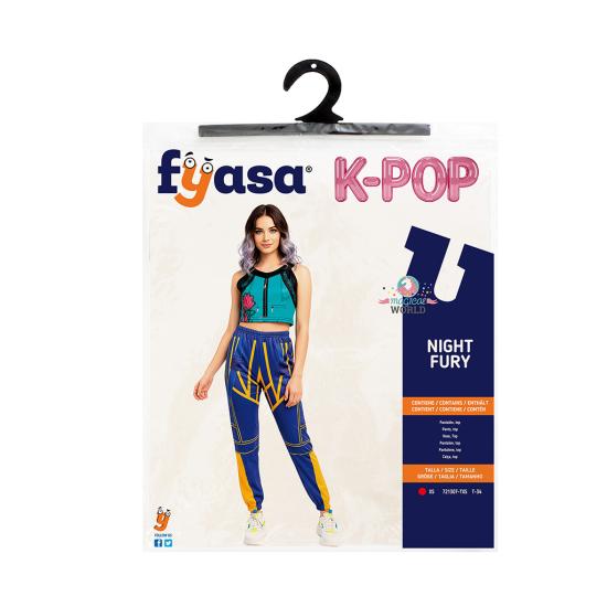 Disfraz de Guerrera K-Pop Zoey Huntrix para niña