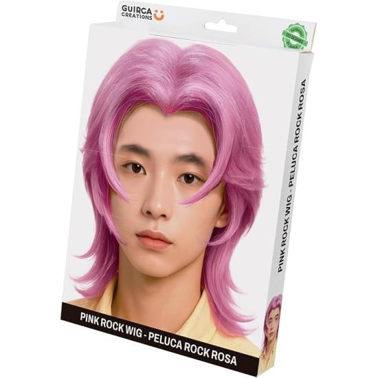 Disfraz de Guerrera K-Pop Peluca Rosa Romance