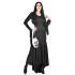 Disfraz de Morticia Familia Addams con bolso