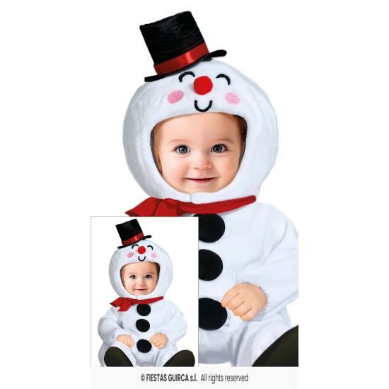 Disfraz de muñeco de nieve blanco para bebé