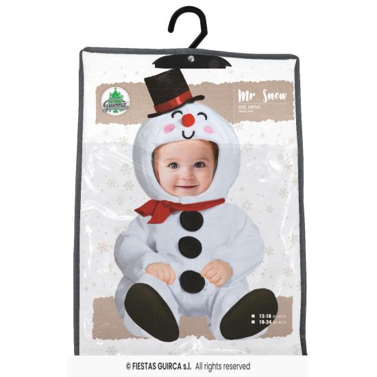 Disfraz de muñeco de nieve blanco para bebé
