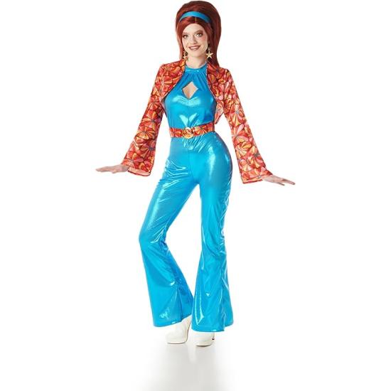🕺 Disfraz de Disco Azul Mujer Años 70
