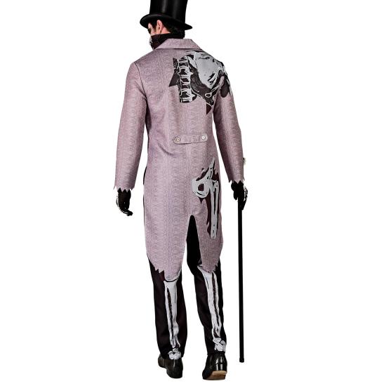 Disfraz de novio esqueleto con frac, hombre hueso, no muerto, disfraz para Halloween