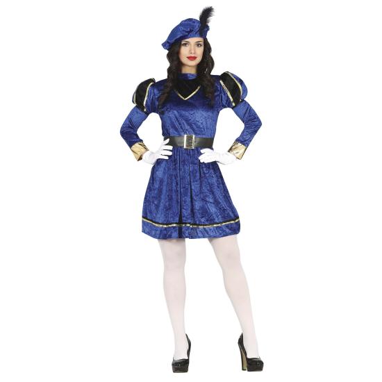 Disfraz de Paje Azul Navidad para mujer