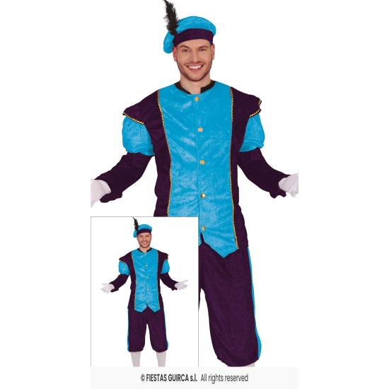 Disfraz de Paje Real Azul adultos