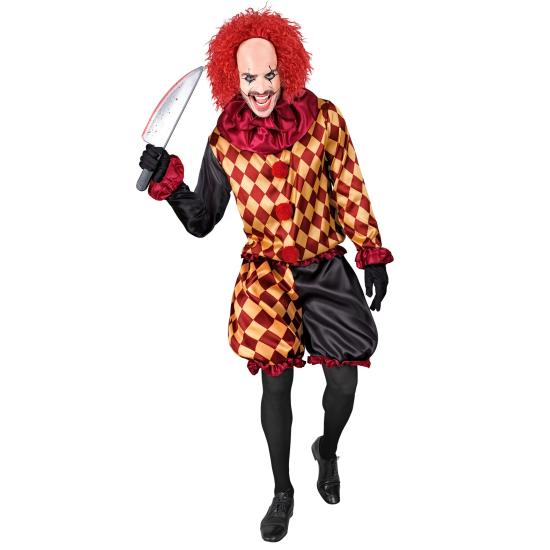 Disfraz Payaso de Terror para Hombre – Chaqueta, Gorguera y Pantalones