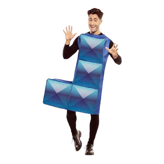 Disfraz de Tetris Azul Oscuro para Adulto