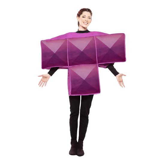 Disfraz de Tetris Morado para Adulto