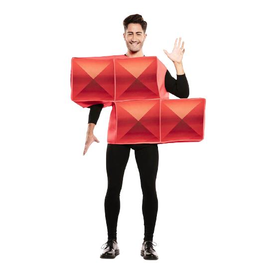 Disfraz de Tetris Rojo para Adulto