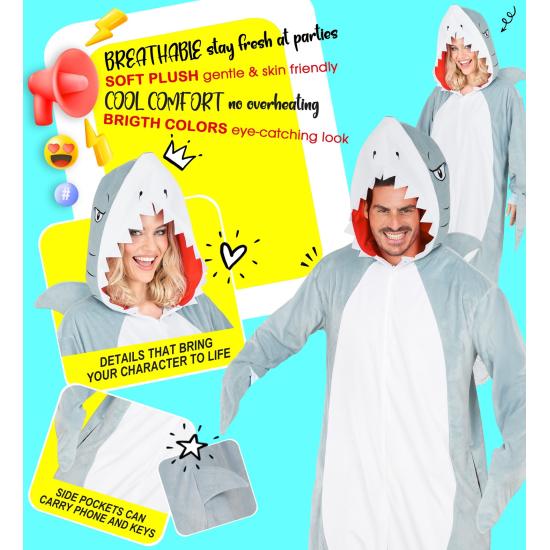 🦈 Disfraz de Tiburón Adulto Unisex
