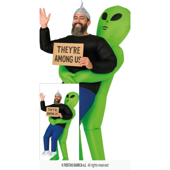 Disfraz Hinchable Alien Secuestrador – Traje con Ventilador