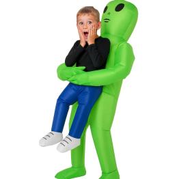 Disfraz Hinchable Infantil Alien Secuestrador de Niños – Incluye Traje con Ventilador