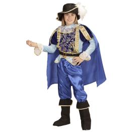 Disfraz Mosquetero Azul Corte  niño