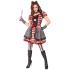 Disfraz “Muñeca Arlequín” para mujer – vestido con lazo, gargantilla y guantes