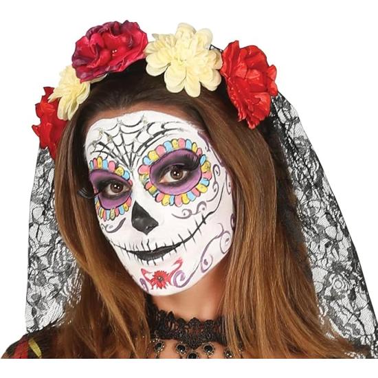 Disfraz Mujer Catrina Sexy Colorida Lady Muerte Mexicana