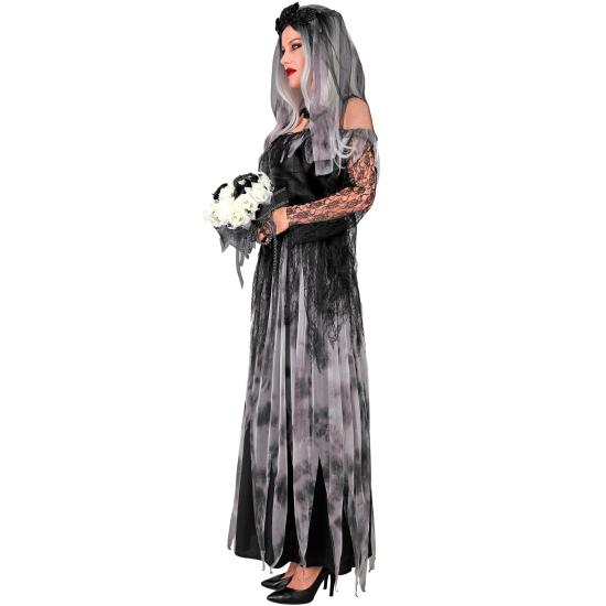 Disfraz “Novia Muerta” para mujer – vestido largo con velo